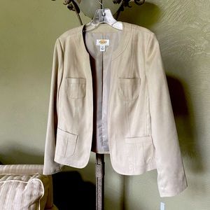 NWT Talbots Suede open front jacket - size 10P